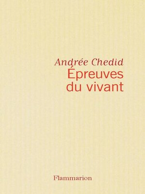 cover image of Épreuves du vivant